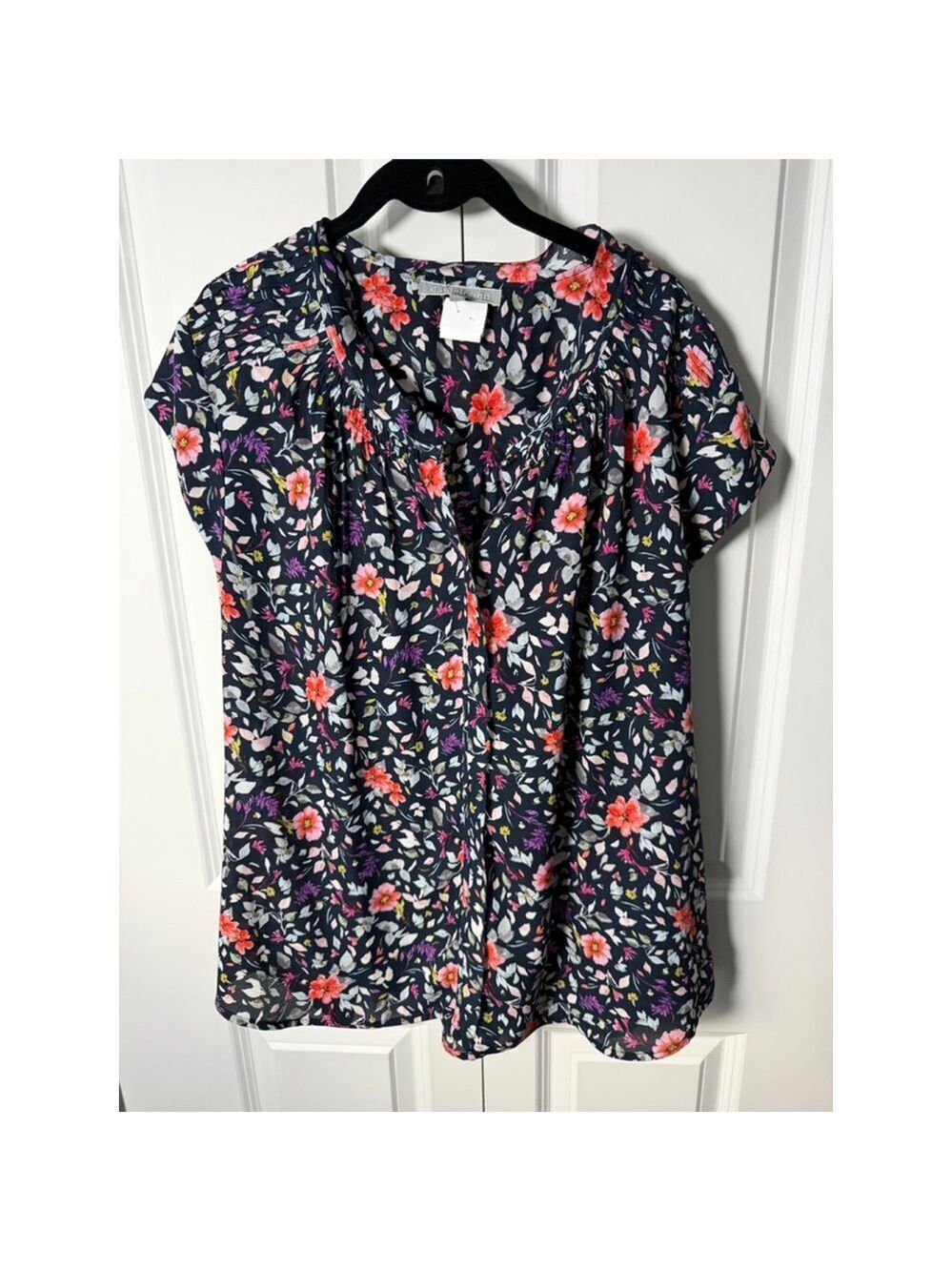 danielrainn Floral Blouse XXL Black Coral